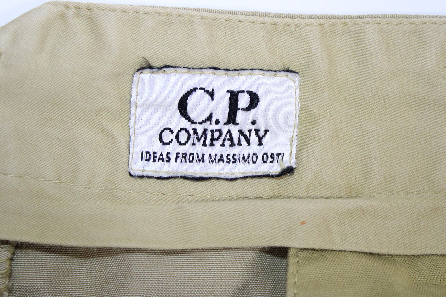 C.P. COMPANY IDEAS MASSIMO OSTI 80'S VINTAGE LINO FLAX CHINO SHORTS MEDIUM