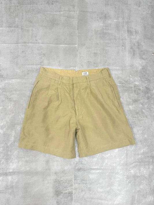 C.P. COMPANY IDEAS MASSIMO OSTI 80'S VINTAGE LINO FLAX CHINO SHORTS MEDIUM