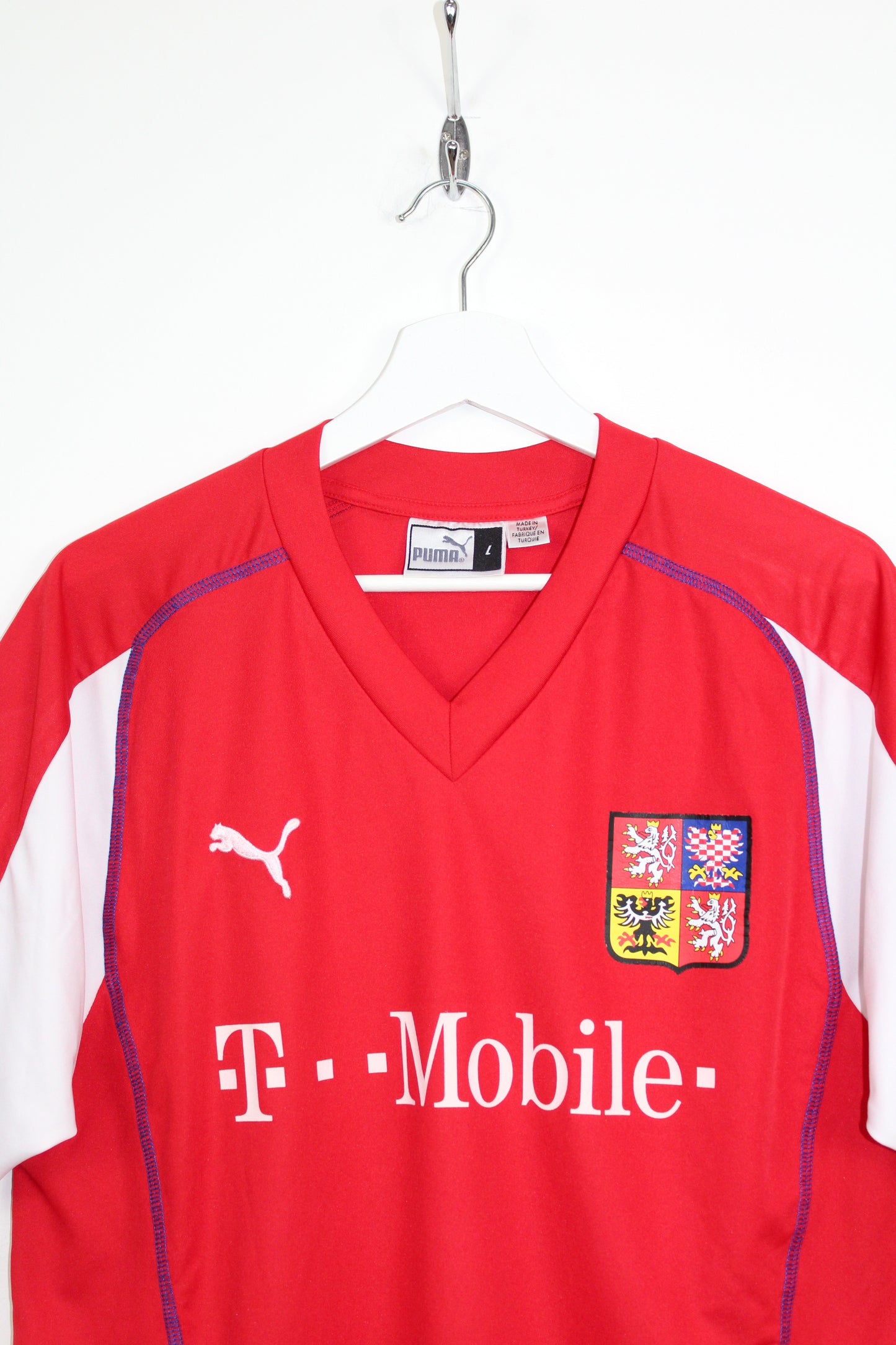 CZECH REPUBLIC 2003-04 PUMA VINTAGE HOME FOOTBALL SHIRT LARGE