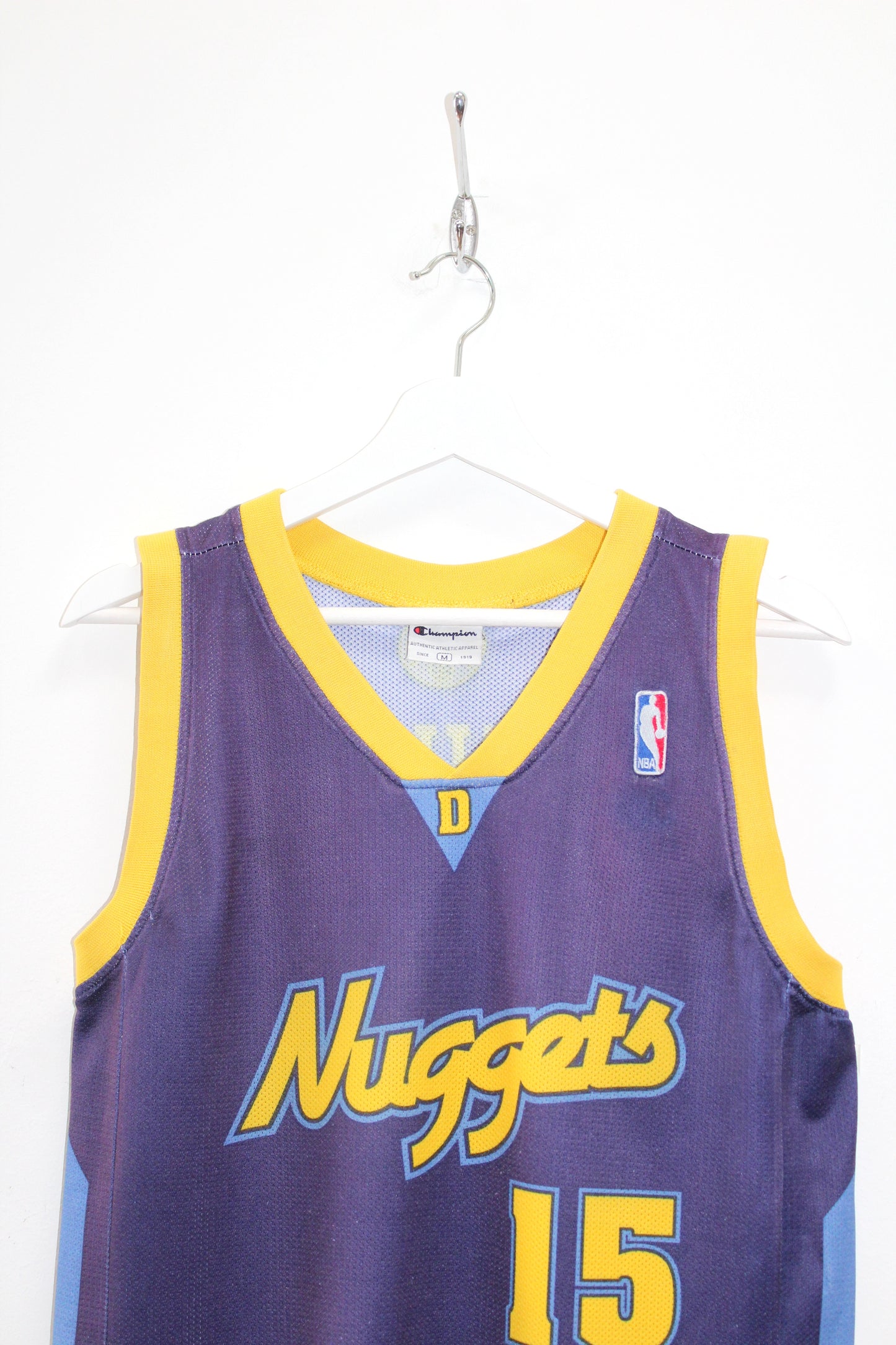 CHAMPION VINTAGE DENVER NUGGETS 2006 #15 ANTHONY NBA JERSEY MEDIUM