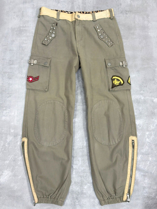 VINTAGE DOLCE & GABBANA SS 2003 CARGO TROUSERS W 30" X L 29"