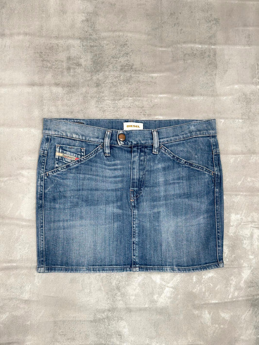 VINTAGE Y2K DIESEL DENIM MINI SKIRT W 32"
