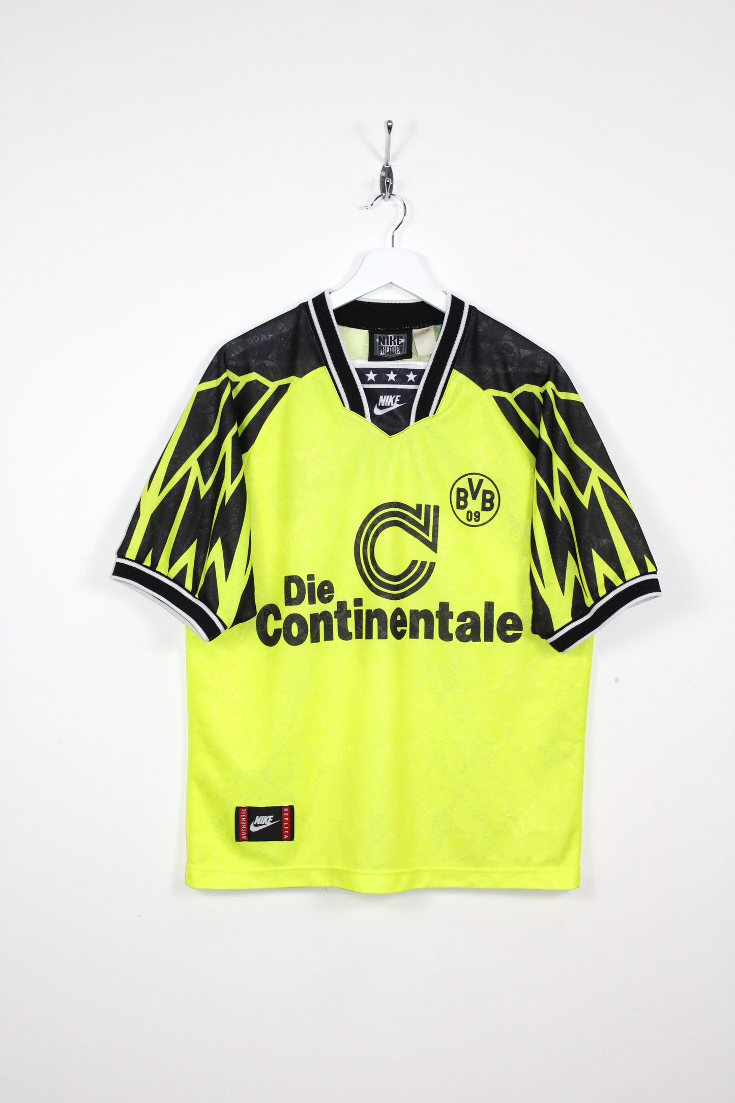 BORUSSIA DORTMUND 1994-95 NIKE VINTAGE HOME FOOTBALL SHIRT MEDIUM