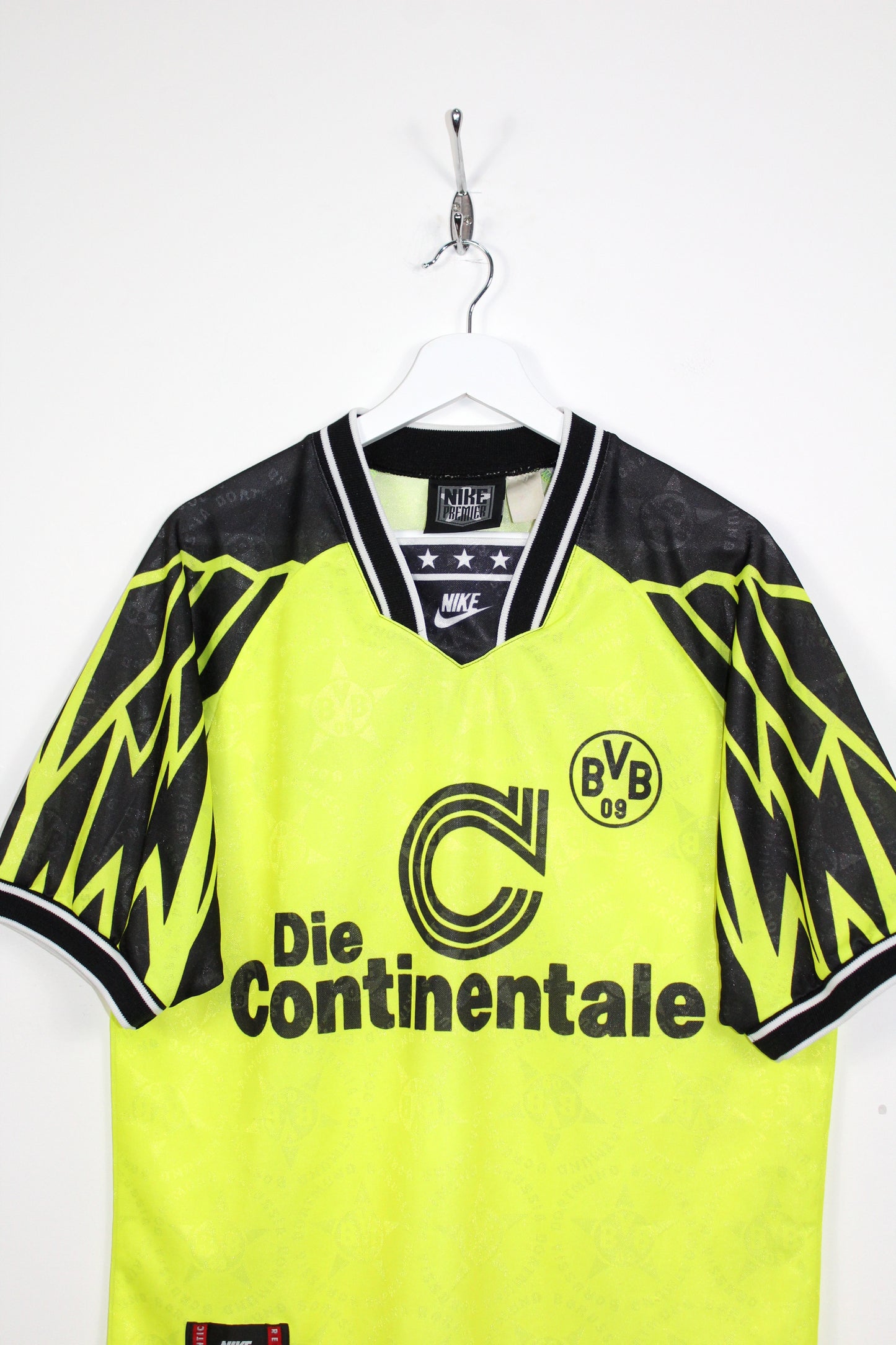 BORUSSIA DORTMUND 1994-95 NIKE VINTAGE HOME FOOTBALL SHIRT MEDIUM