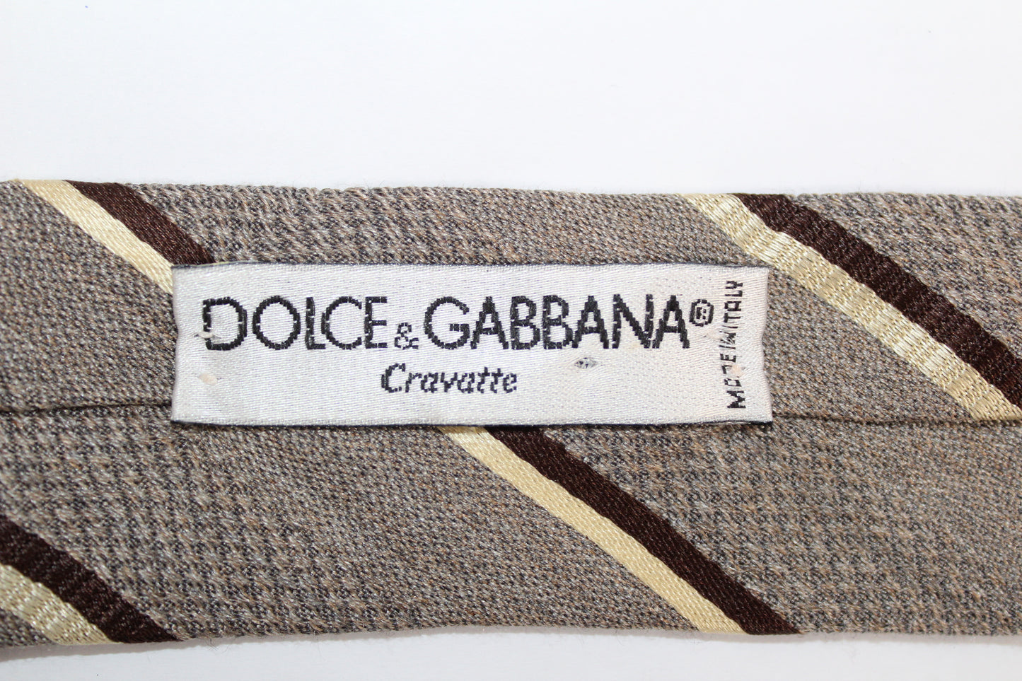 VINTAGE DOLCE & GABBANA PEEK A BOO PIN UP STRIPE PATTERN SILK TIE