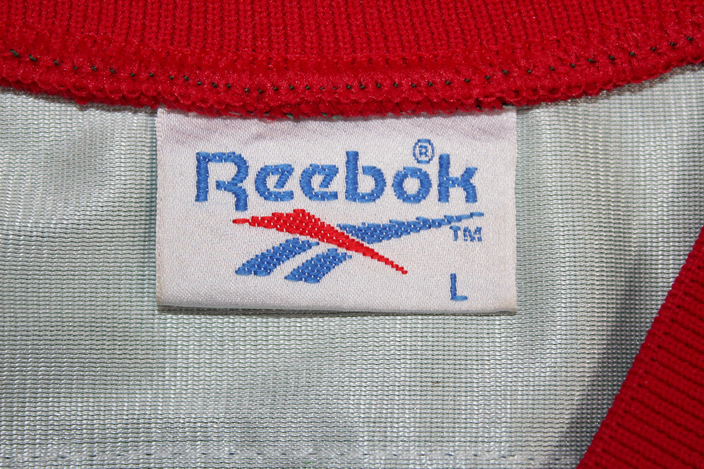 REEBOK VINTAGE BARCELONA DRAGONS WORLD LEAGUE 1995 AMERICAN FOOTBALL JERSEY LARGE