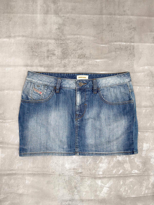 VINTAGE Y2K DIESEL DENIM MINI SKIRT W 32"
