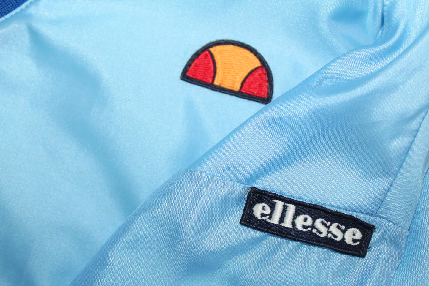 ELLESSE 80'S VINTAGE WARM UP TENNIS LINED SWEATSHIRT MEDIUM