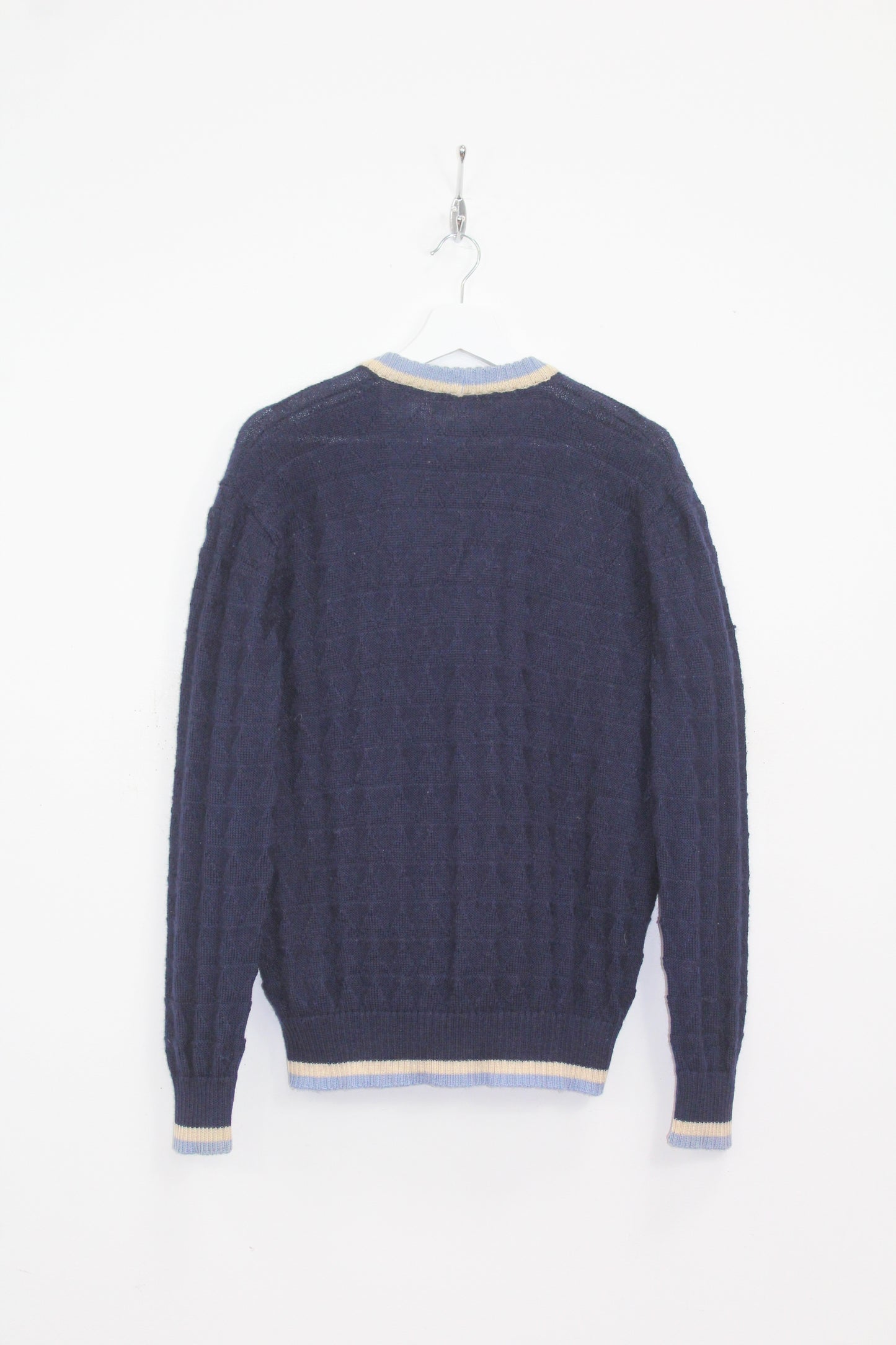 ELLESSE 80'S VINTAGE TENNIS WOOL CARDIGAN LARGE