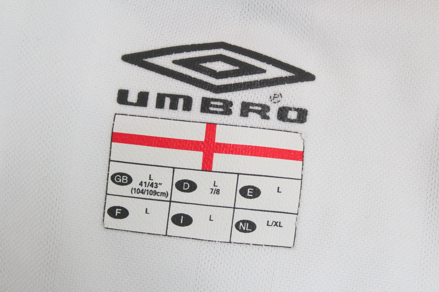 ENGLAND 2001-03 UMBRO HOME FOOTBALL SHIRT LARGE