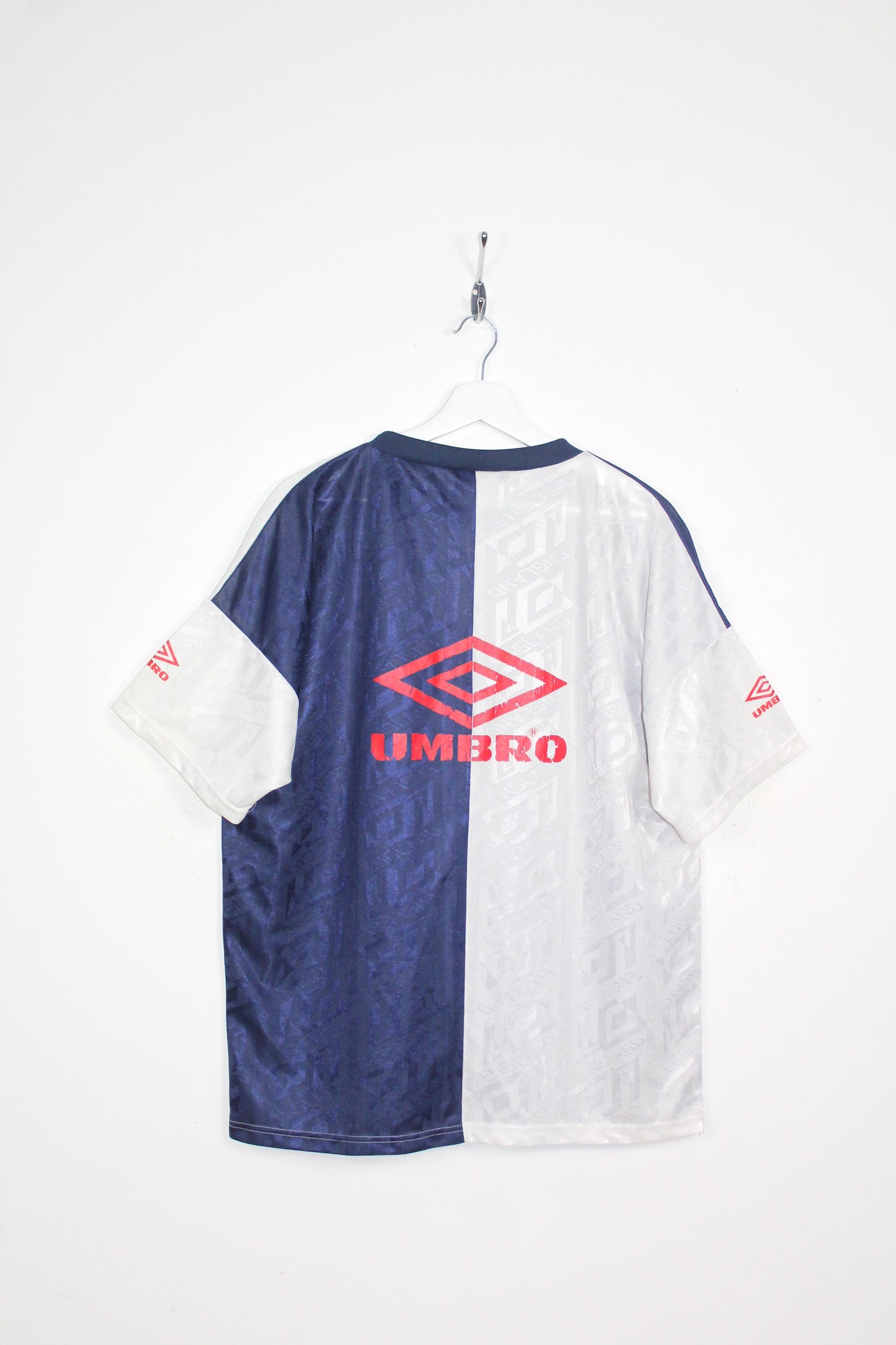VINTAGE ENGLAND 1994-95 UMBRO TRAINING FOOTBALL SHIRT LARGE
