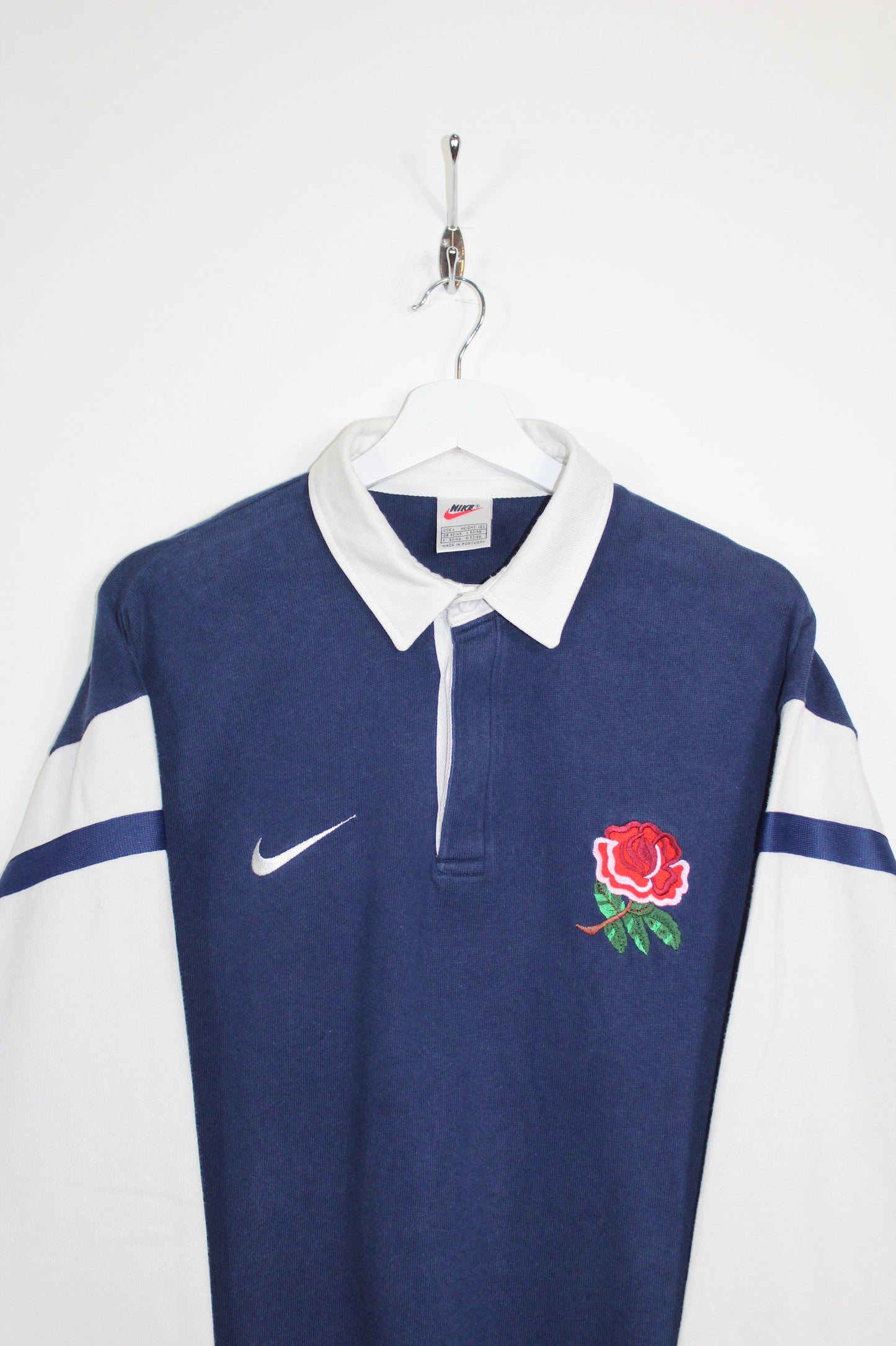 VINTAGE NIKE ENGLAND 1997-99 LONG SLEEVE RUGBY UNION TRAINING SHIRT SHIRT LARGE