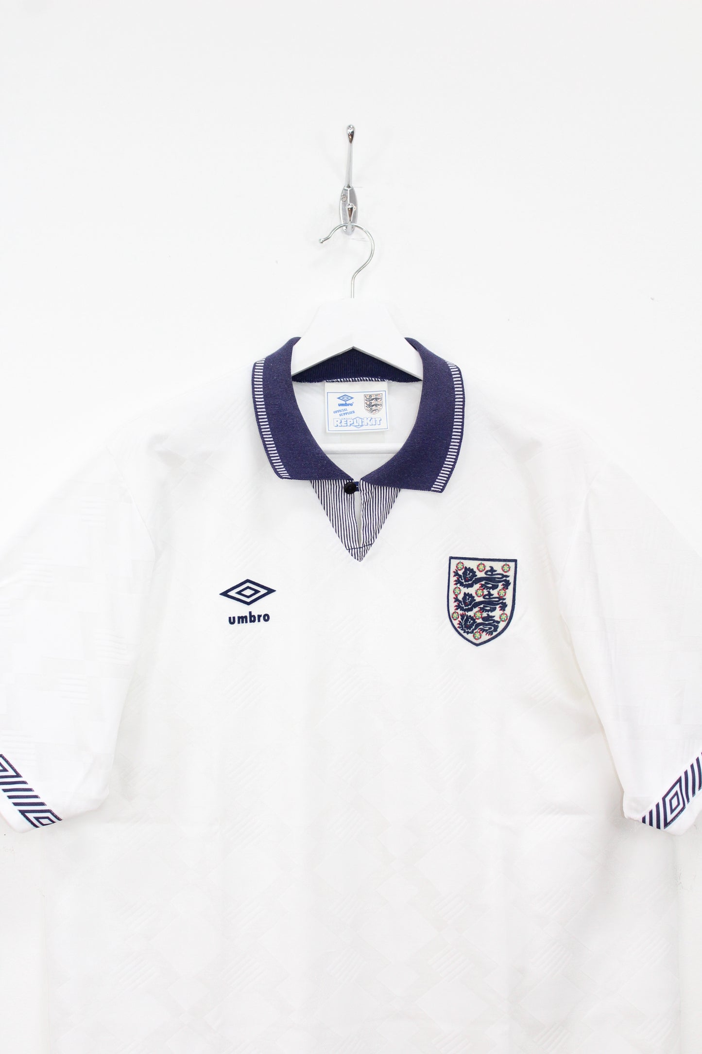 VINTAGE ENGLAND WORLD CUP 1990 UMBRO HOME FOOTBALL SHIRT XL