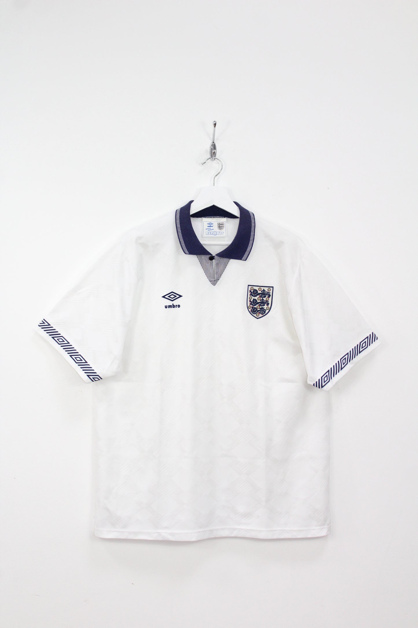 VINTAGE ENGLAND WORLD CUP 1990 UMBRO HOME FOOTBALL SHIRT XL