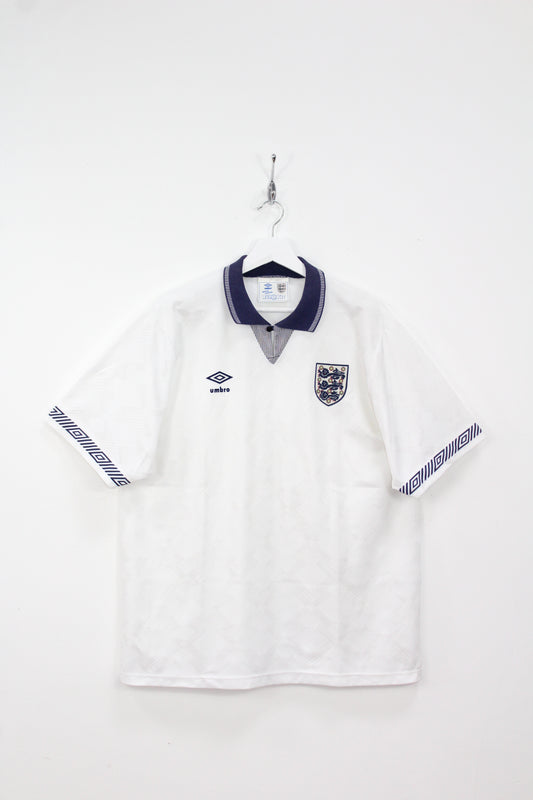 VINTAGE ENGLAND WORLD CUP 1990 UMBRO HOME FOOTBALL SHIRT XL
