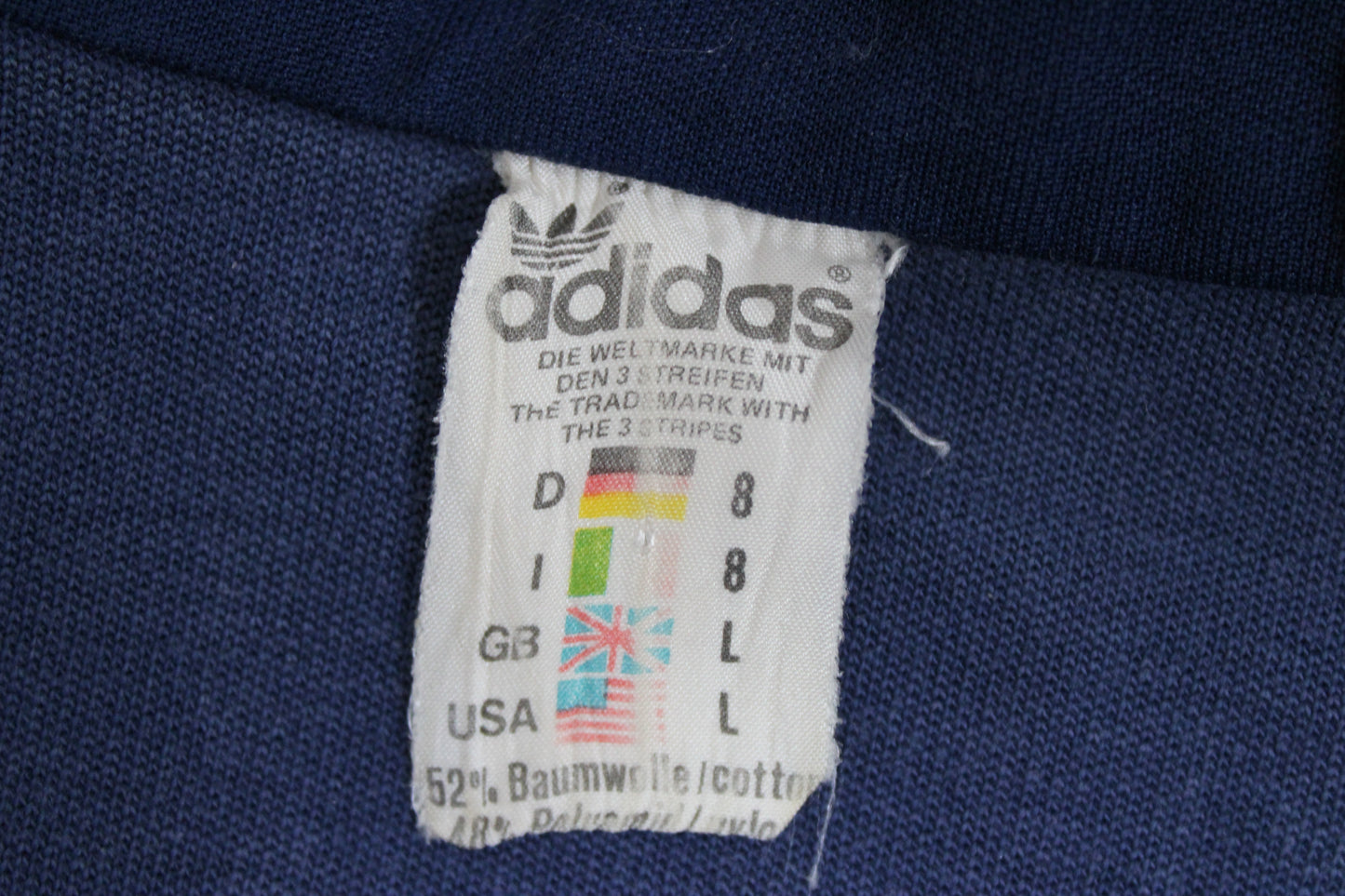 ADIDAS 70'S VINTAGE EUROPA UNIVERSAL TRACKSUIT TOP JACKET D8 LARGE
