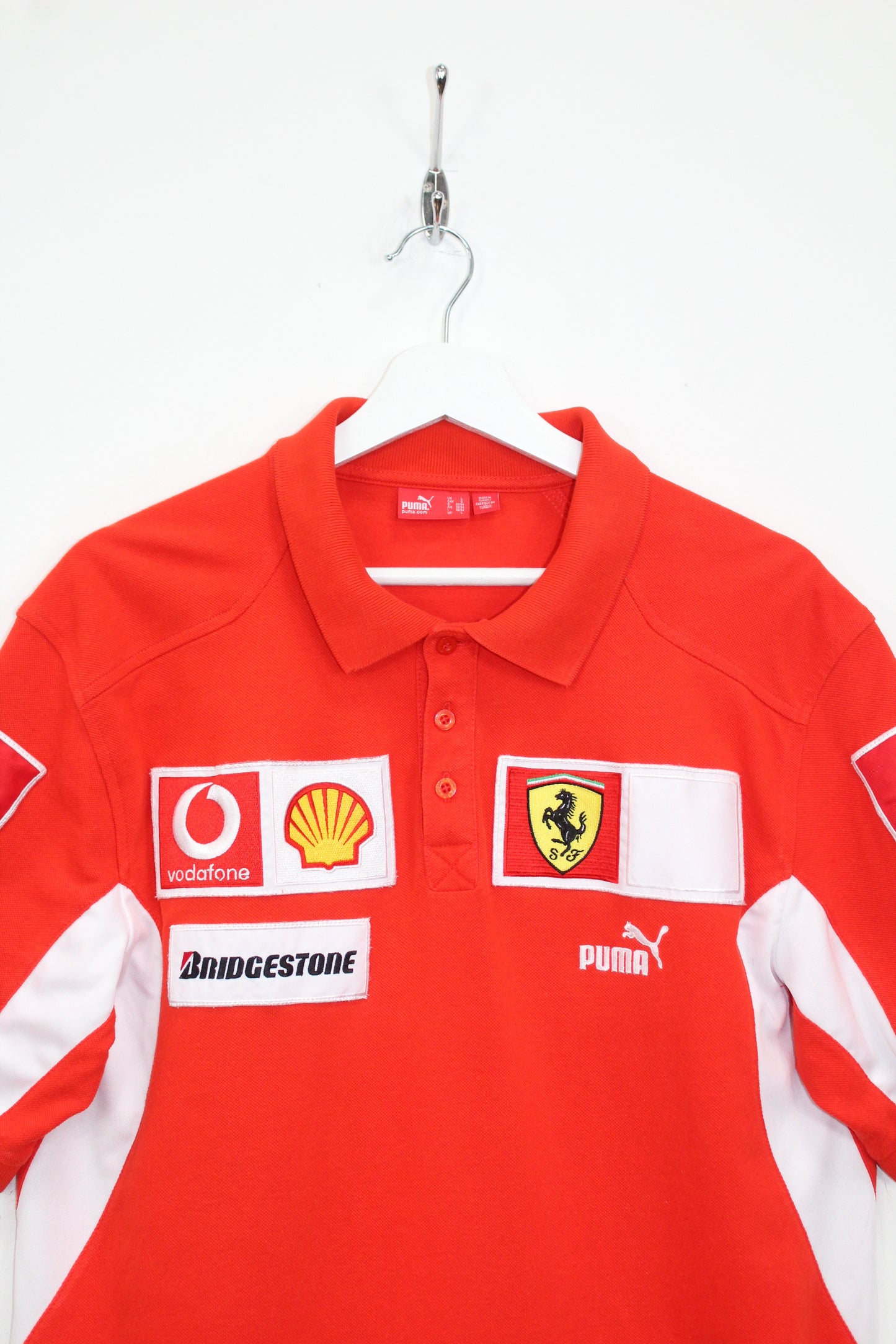 VINTAGE PUMA SCUDERIA FERRARI 2004 FORMULA ONE RACING TEAM POLO SHIRT LARGE