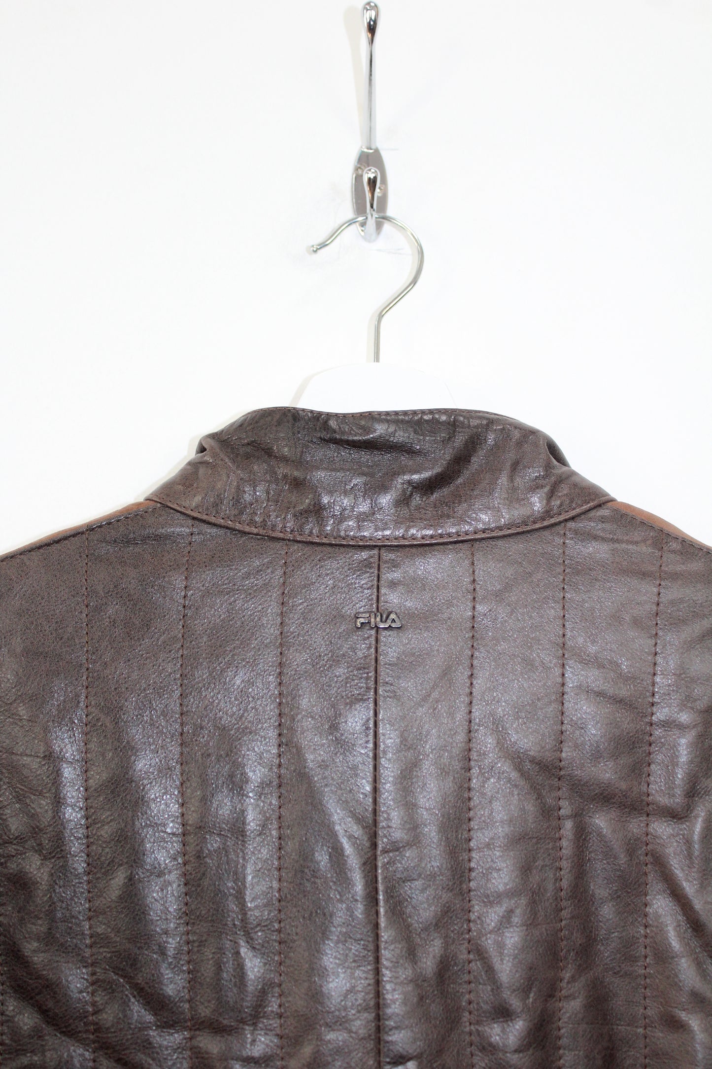 FILA x FERRARI 90'S VINTAGE LEATHER JACKET MEDIUM