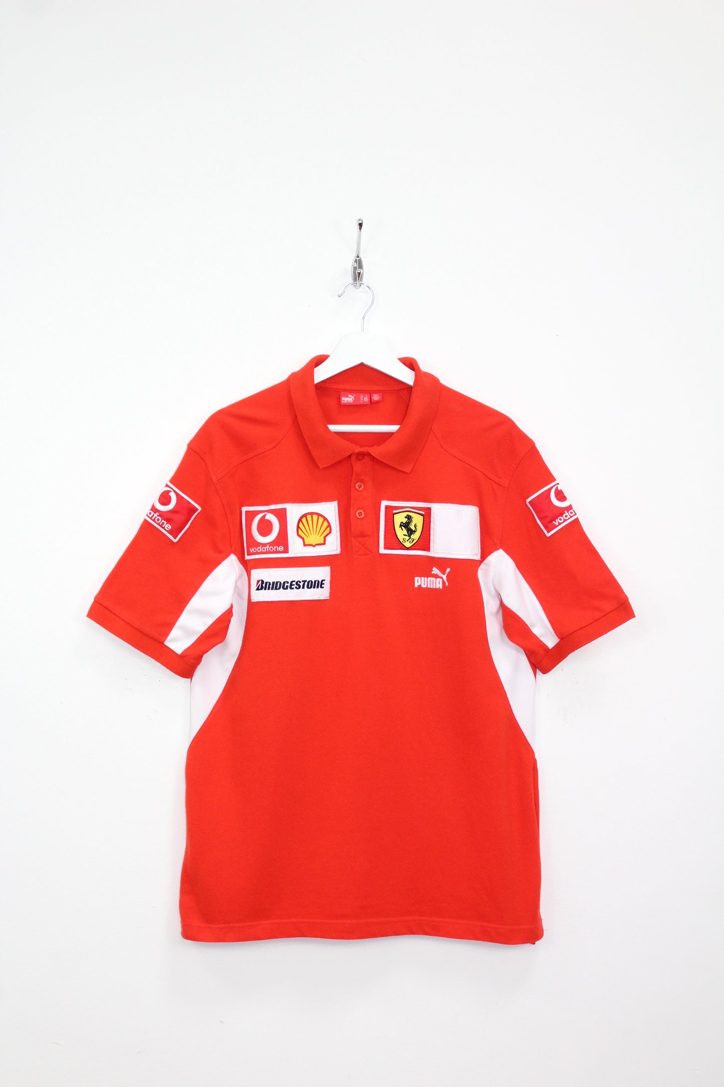 VINTAGE PUMA SCUDERIA FERRARI 2004 FORMULA ONE RACING TEAM POLO SHIRT LARGE