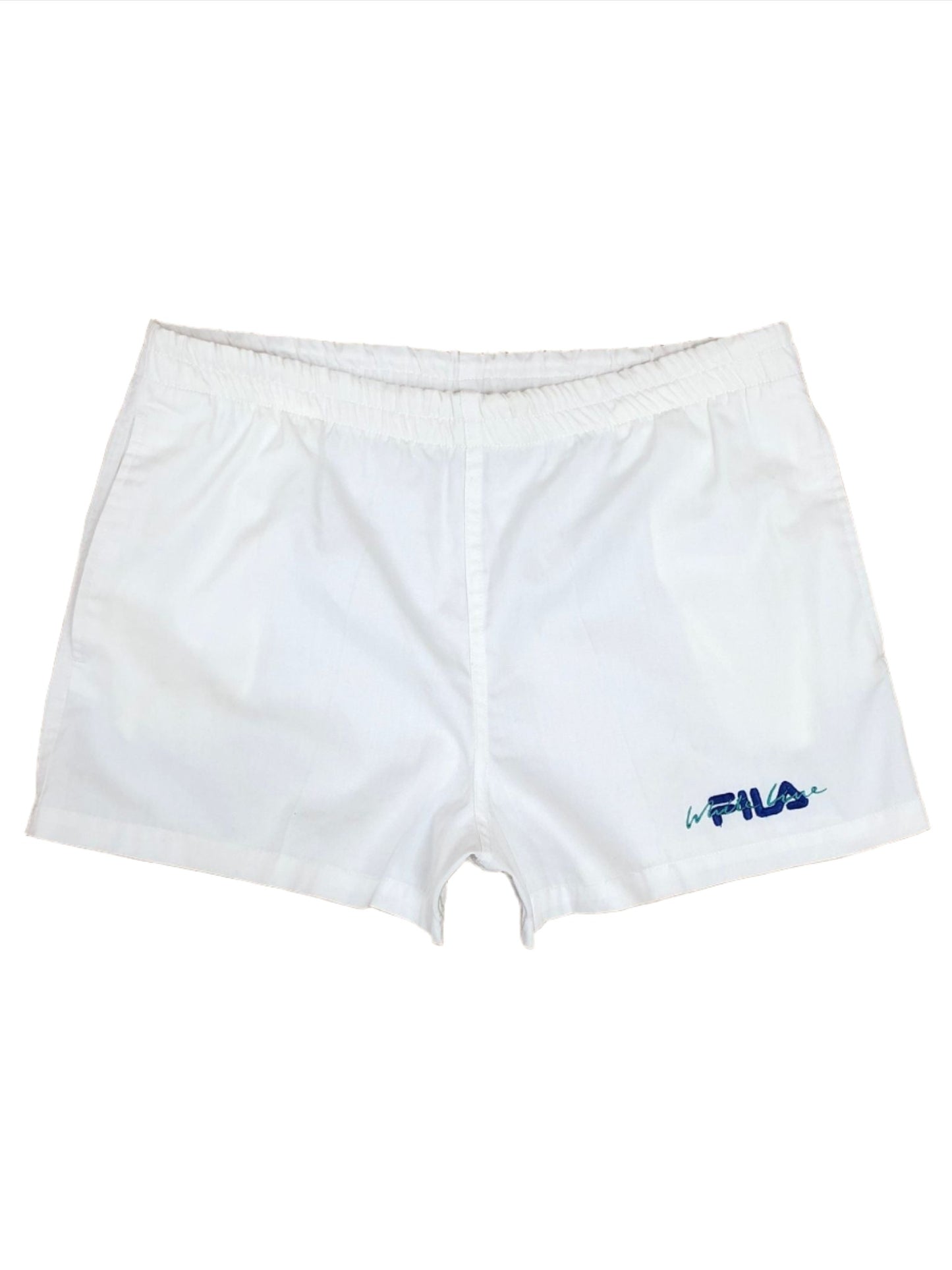 FILA 80'S VINTAGE WHITE LINE TENNIS SHORTS MEDIUM