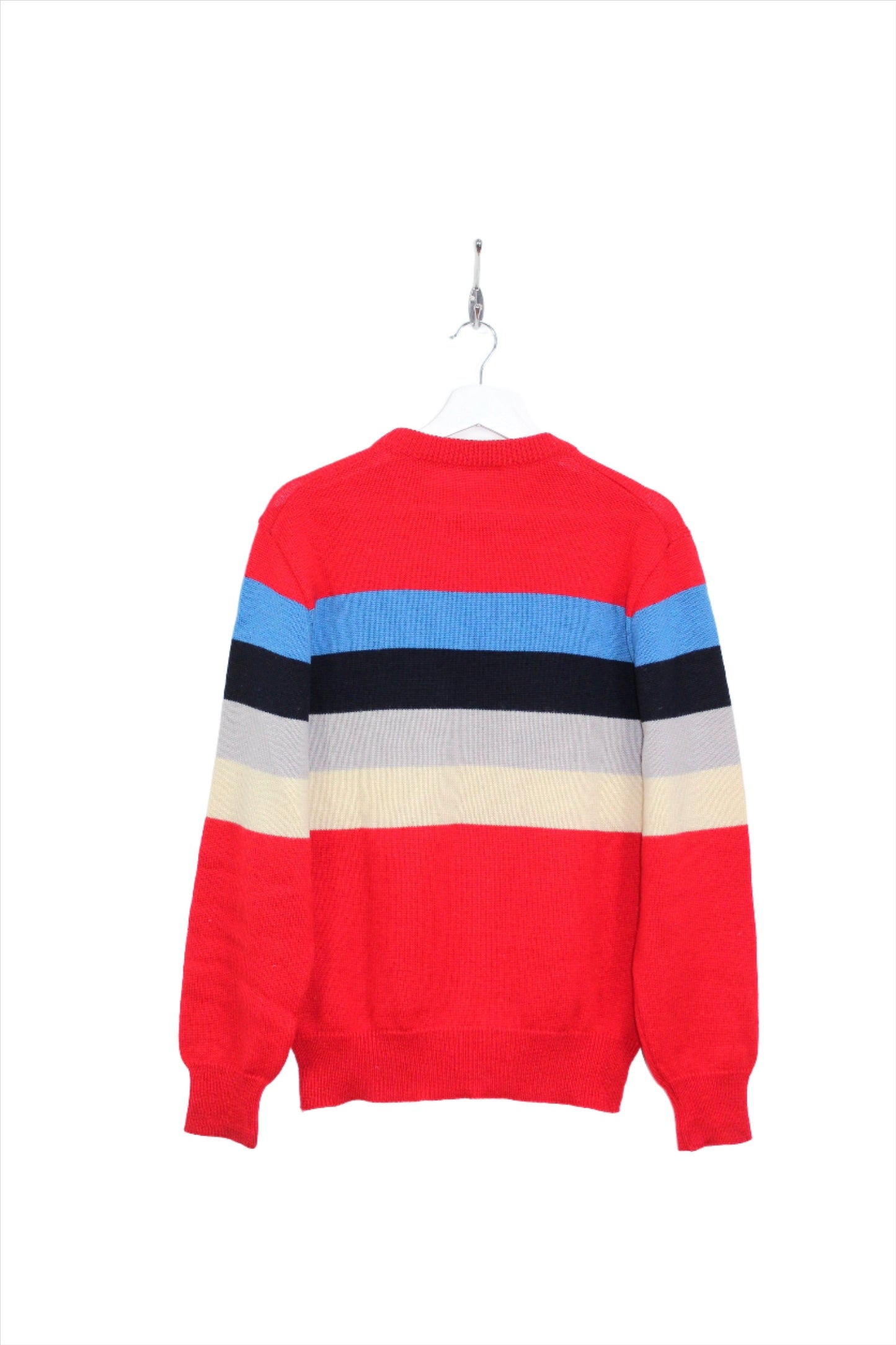 FILA 80'S VINTAGE FOUR STRIPE SKI KNIT WOOL JUMPER MEDIUM