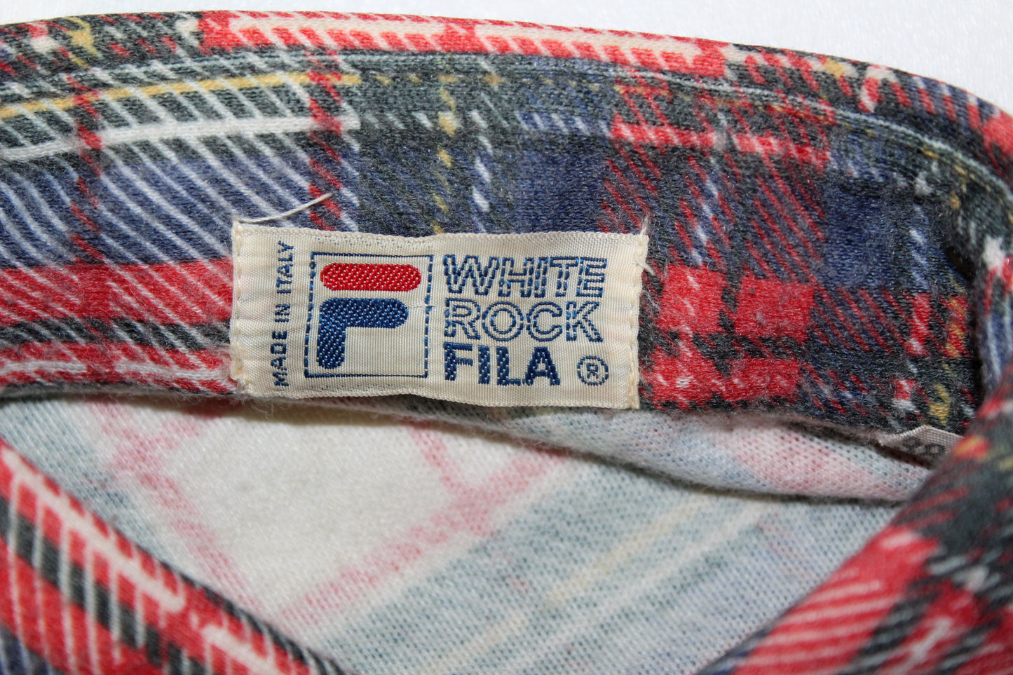 FILA OG WHITE ROCK 70'S VINTAGE LONG SLEEVE WOOL SHIRT SMALL