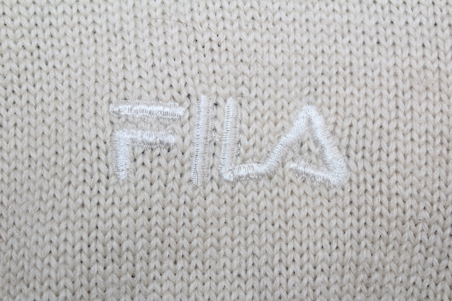 FILA 90'S VINTAGE EMBROIDERED SKI MOUNTAIN SCENE WOOL JUMPER XL