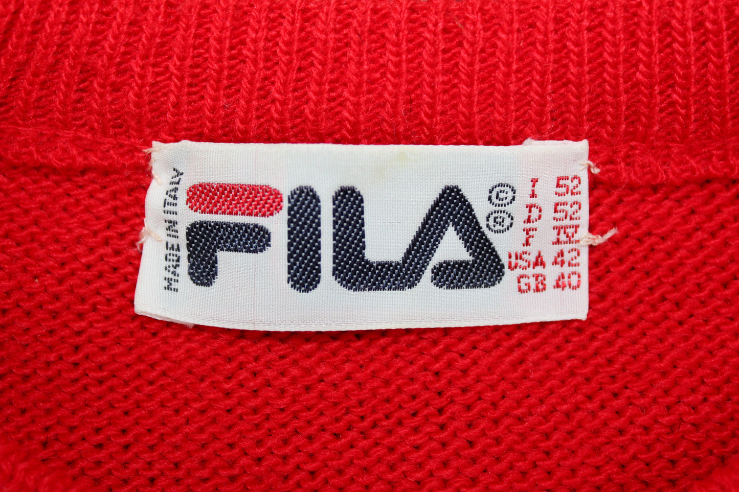 FILA 80'S VINTAGE SIRO KNIT WOOL JUMPER MEDIUM