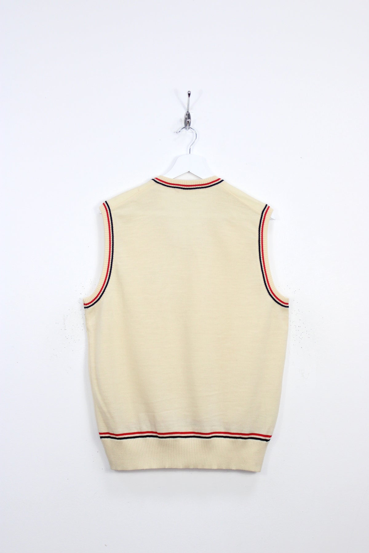 FILA 70'S VINTAGE TENNIS SLEEVELESS KNIT WOOL JUMPER MEDIUM