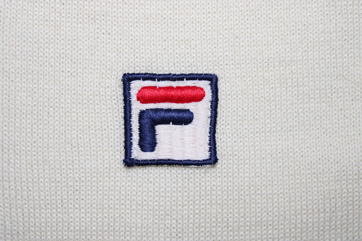 FILA 70'S VINTAGE TENNIS SLEEVELESS KNIT WOOL JUMPER MEDIUM
