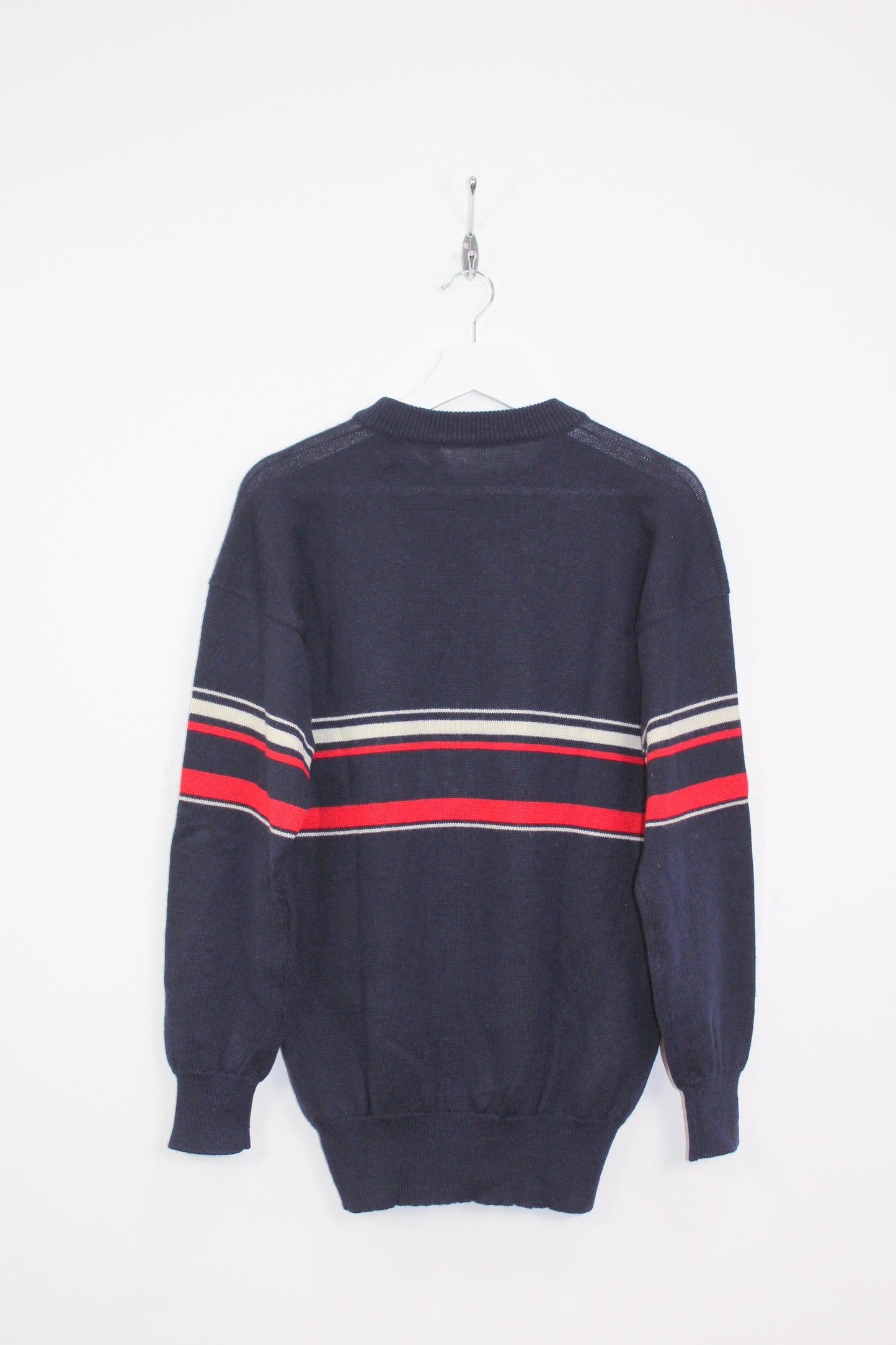 FILA 1980 VINTAGE FIVE STRIPE WOOL SWEATSHIRT MEDIUM