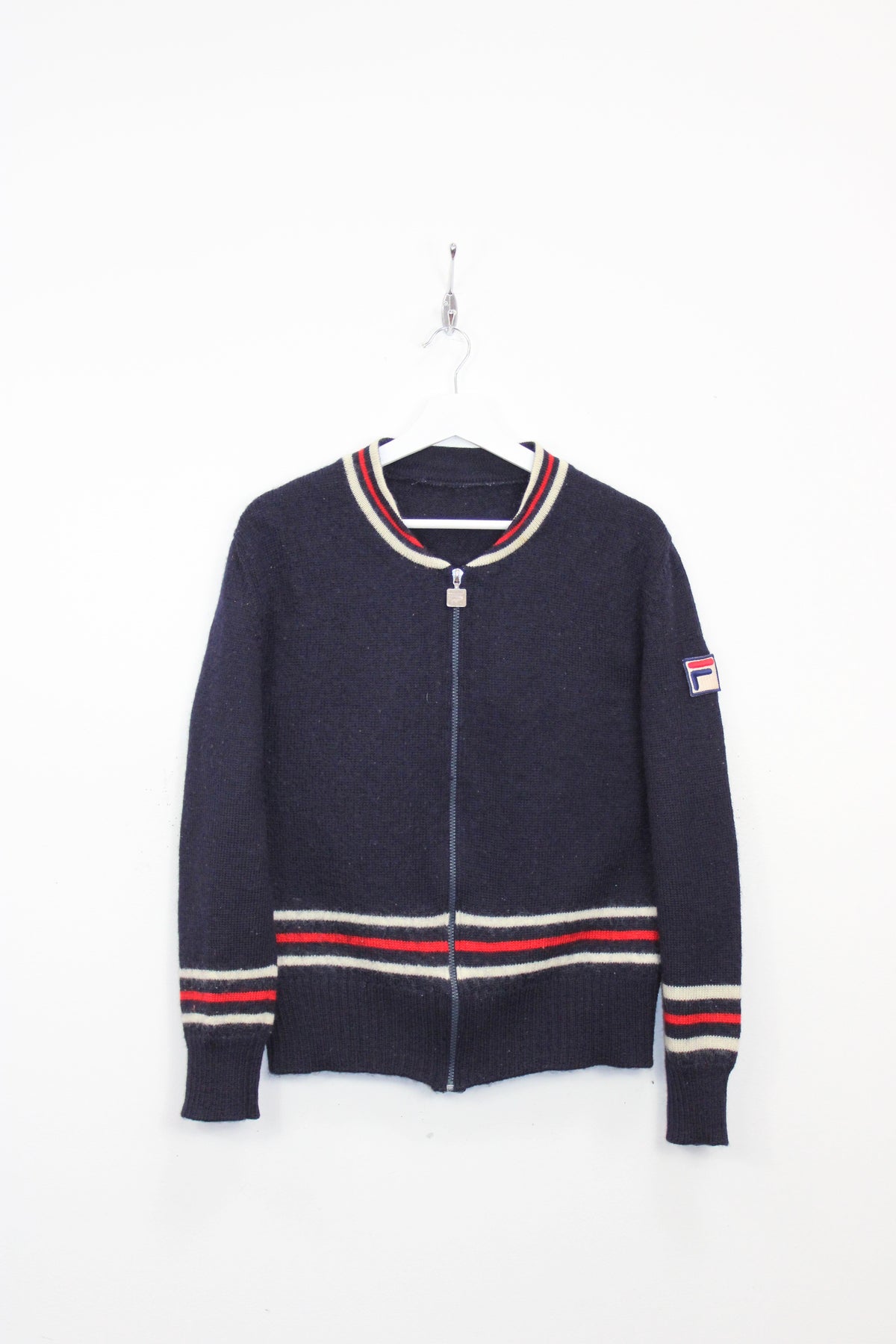 FILA OG 1974 VINTAGE PANATTA TENNIS WOOL CARDIGAN MEDIUM