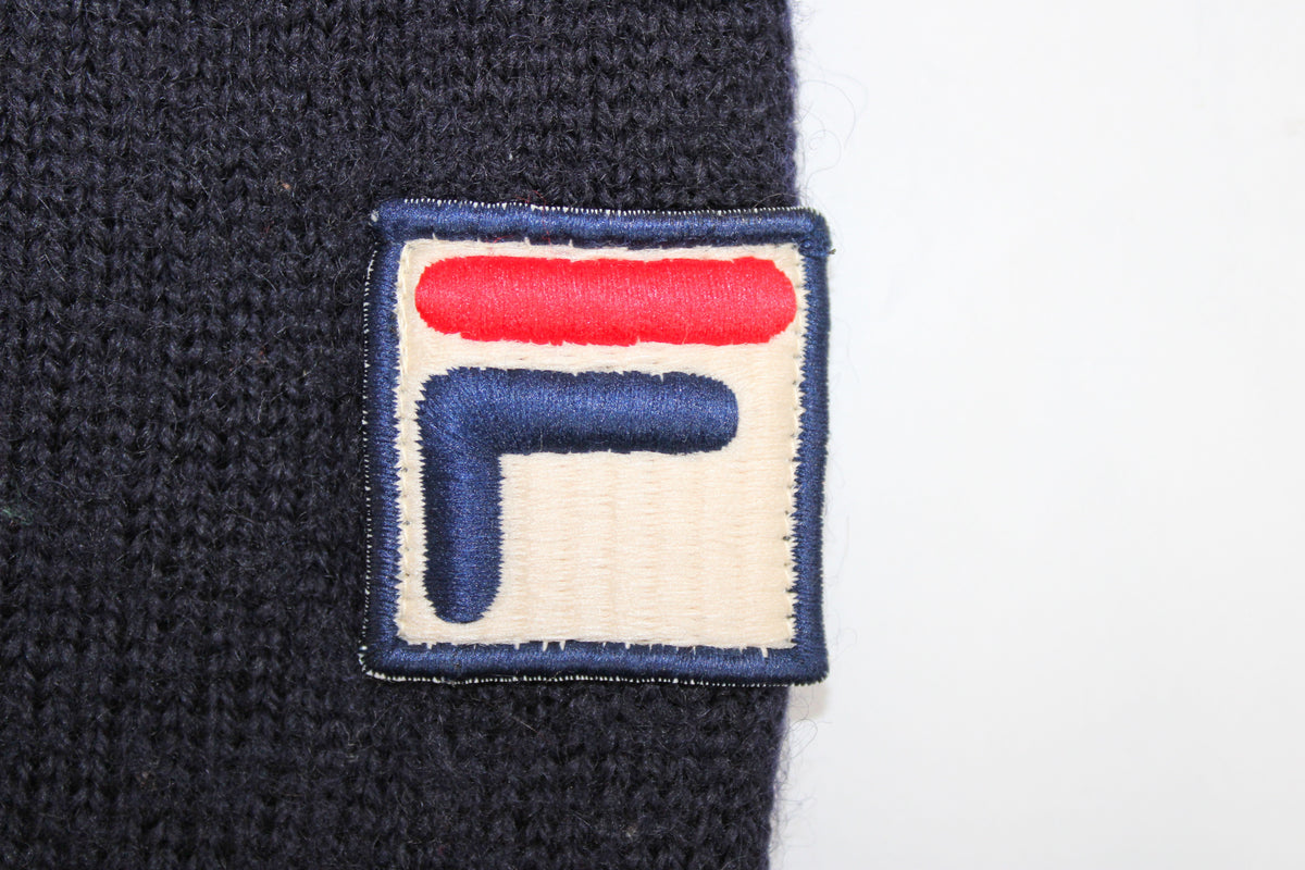 FILA OG 1974 VINTAGE PANATTA TENNIS WOOL CARDIGAN MEDIUM