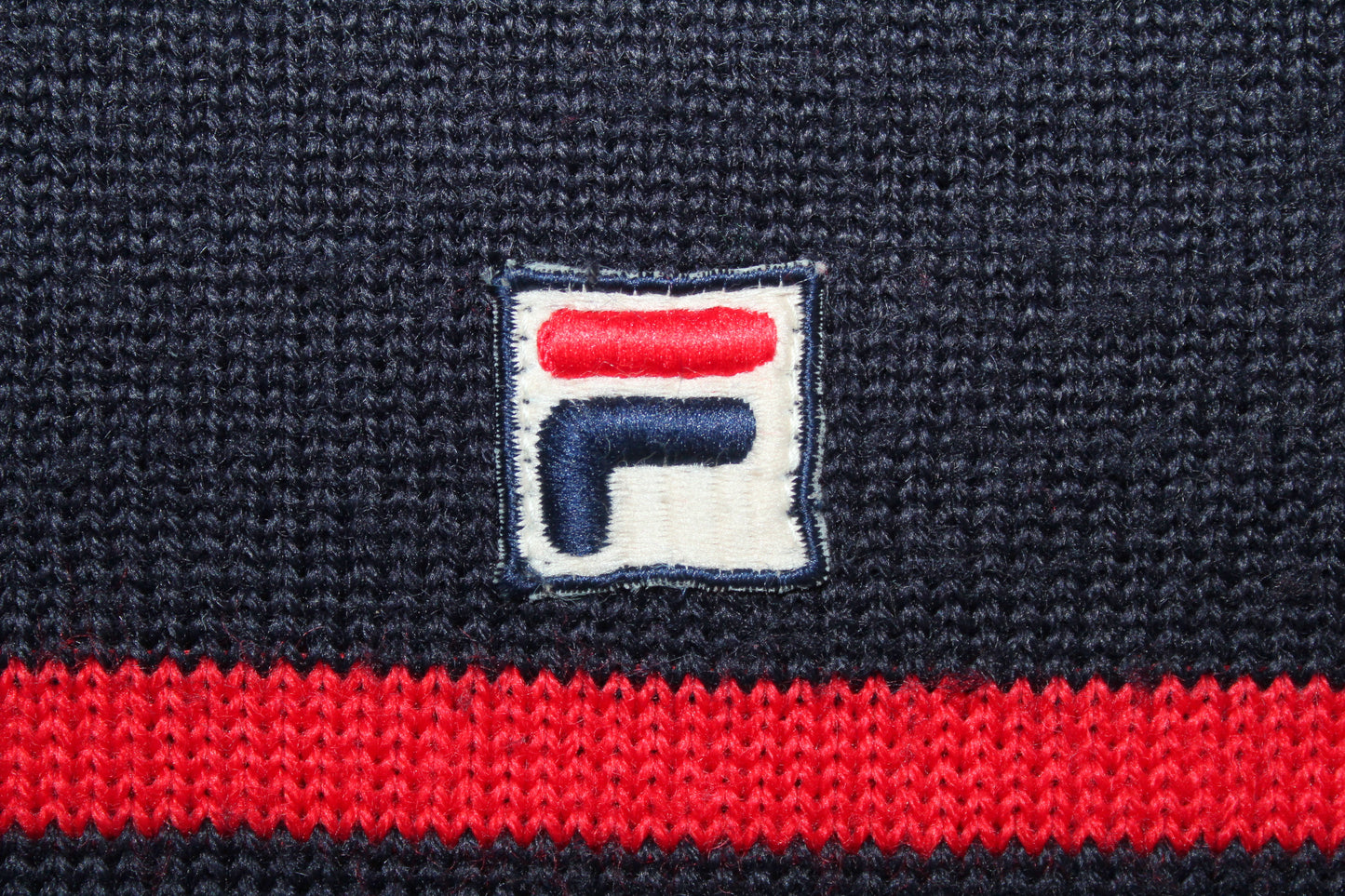 FILA 80'S VINTAGE SKI KNIT WOOL JUMPER LARGE