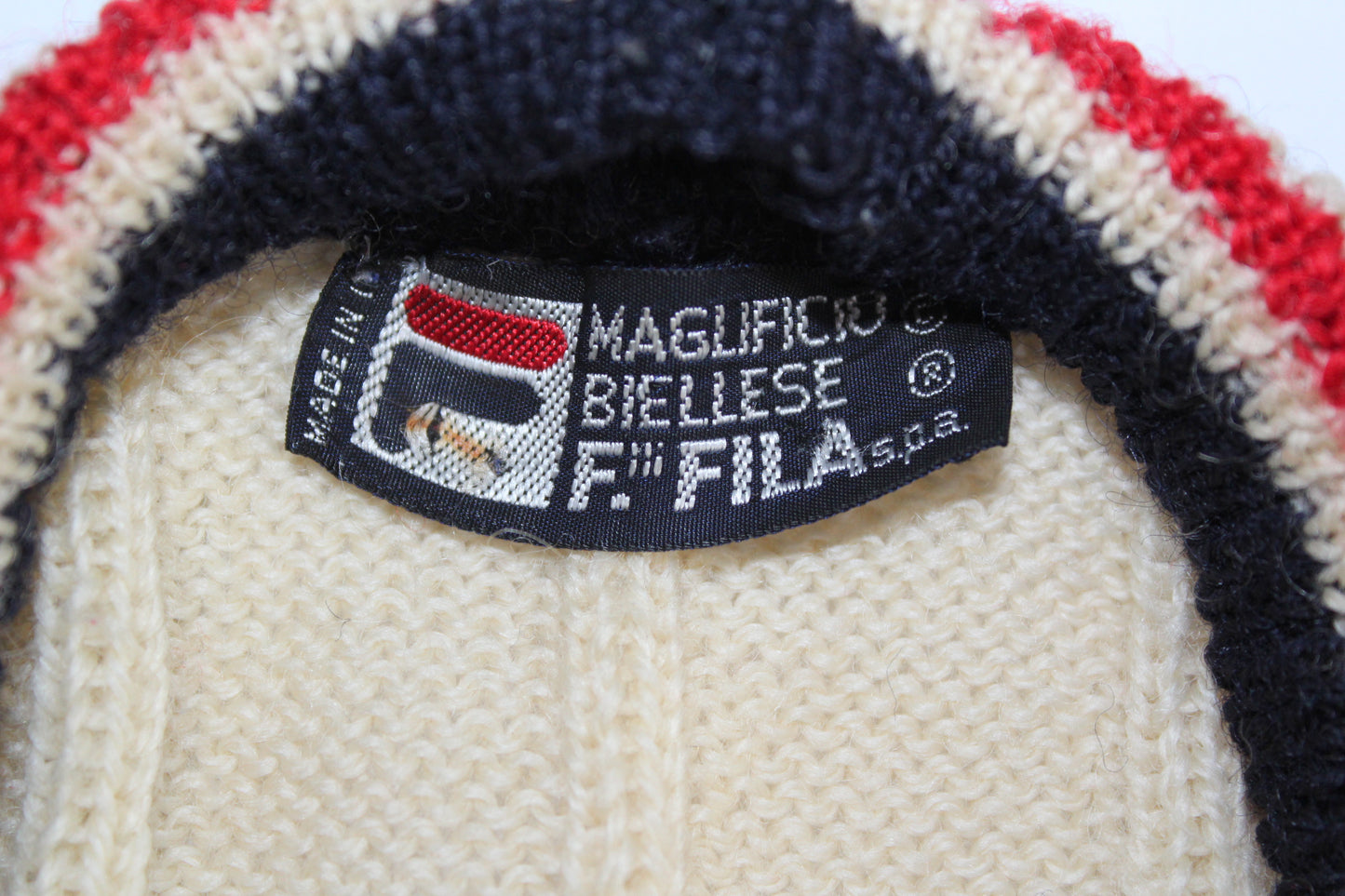 FILA OG 1978 VINTAGE BJORN BORG MATCHDAY SETTANTA TENNIS WOOL CARDIGAN MEDIUM