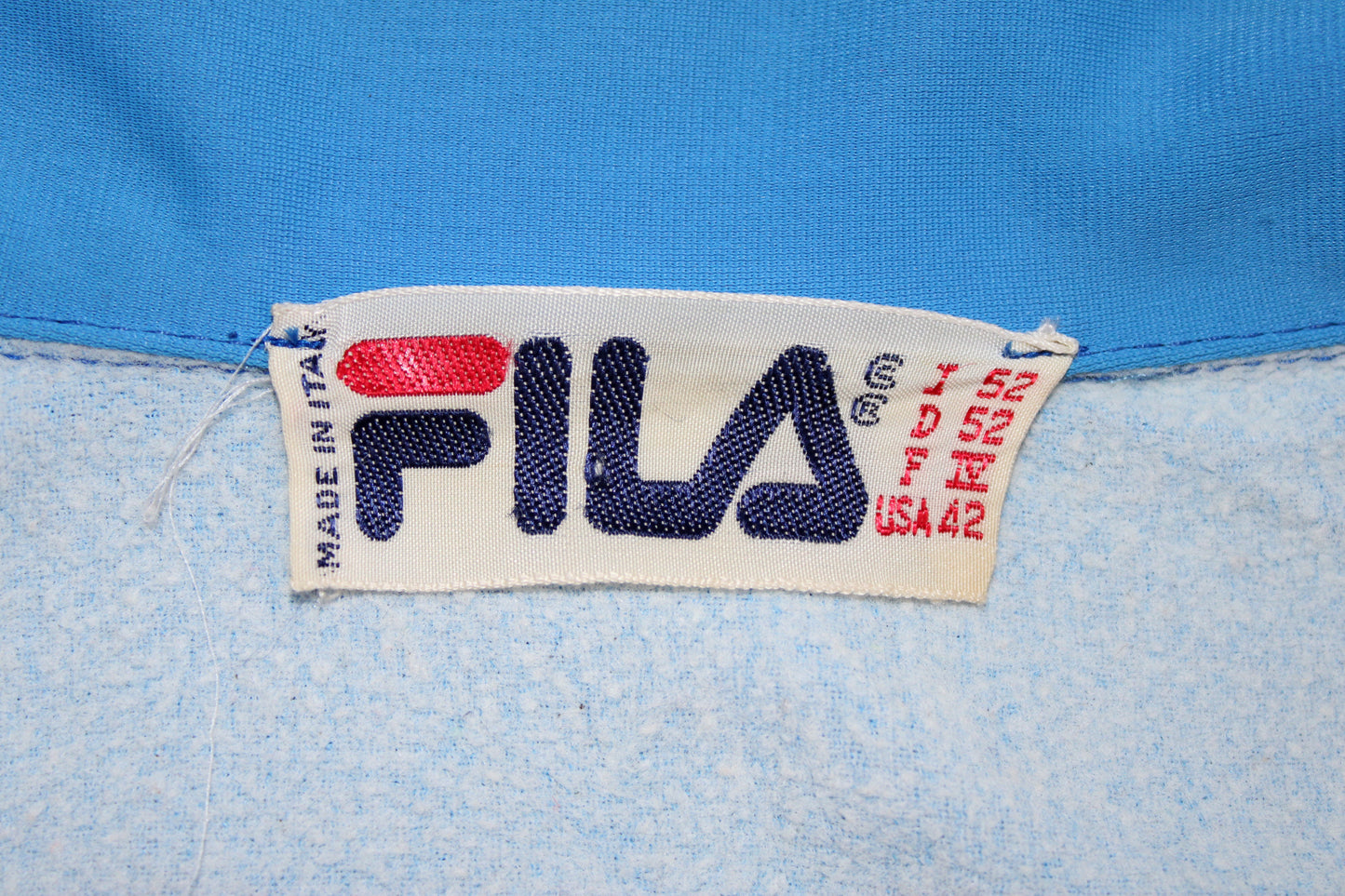 FILA 1980 VINTAGE FIVE STRIPE DOUBLE BADGE TRACKSUIT TOP JACKET LARGE