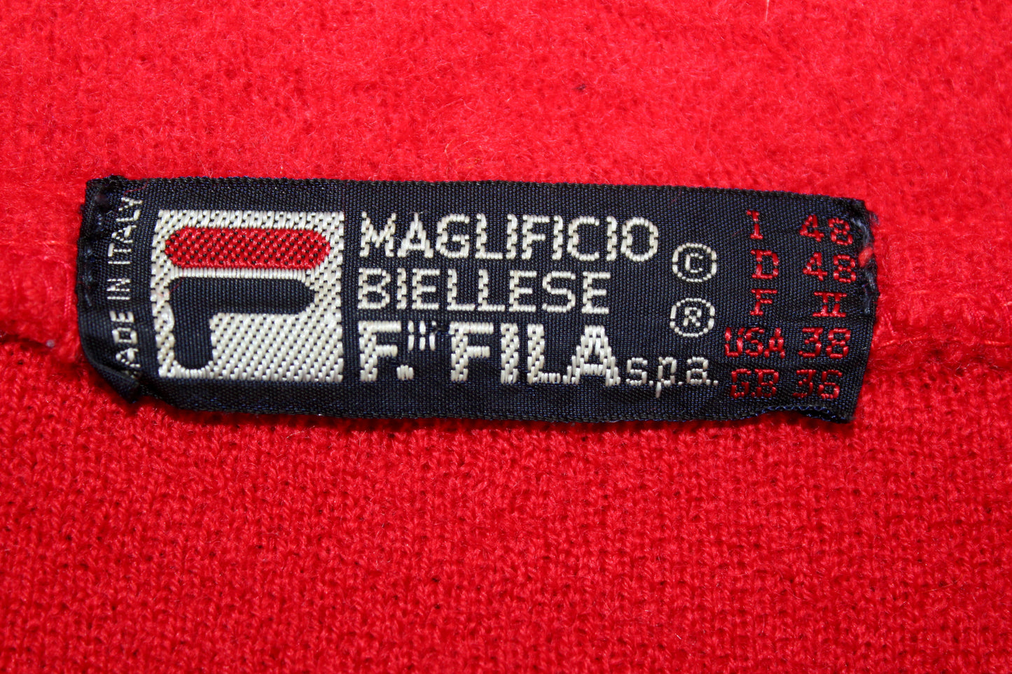 FILA 80'S VINTAGE WOOL SWEATSHIRT SMALL