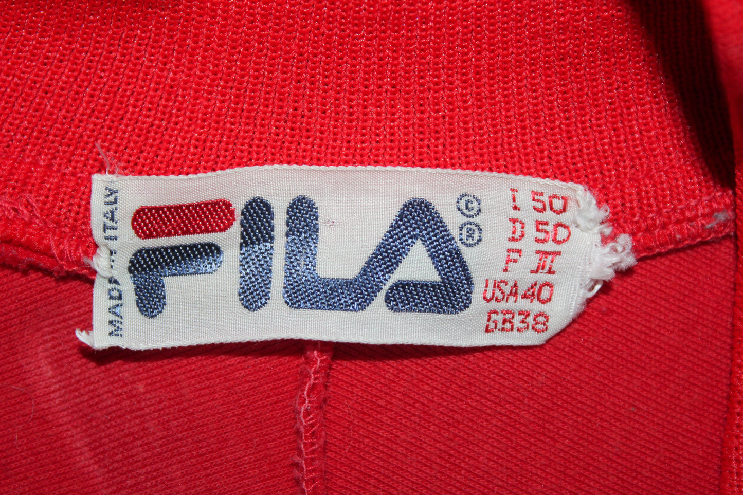 FILA 70'S VINTAGE TAMOLI TRACKSUIT TOP JACKET MEDIUM