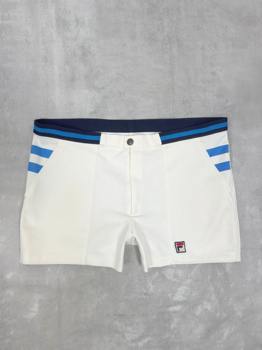 FILA OG VINTAGE MIVVI VILAS WIMBLEDON 1978 TENNIS POLO SHORTS LARGE