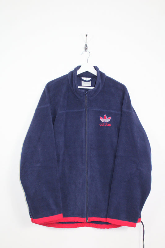 ADIDAS FIREBIRD 90'S VINTAGE ZIP UP FLEECE JUMPER D8 XXL