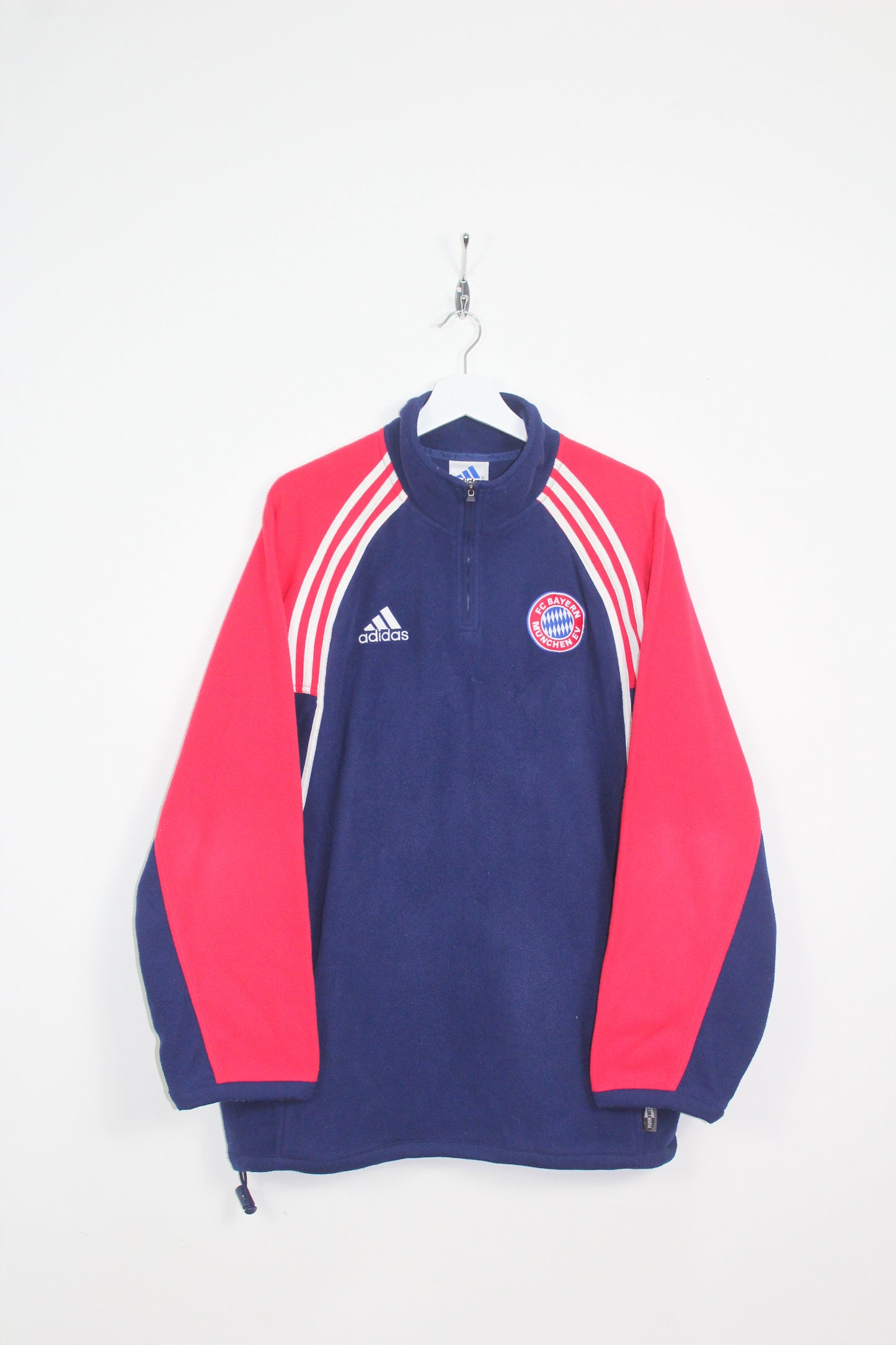 ADIDAS VINTAGE BAYERN MUNICH 2000-01 1/4 ZIP FLEECE SWEATSHIRT D7 XL