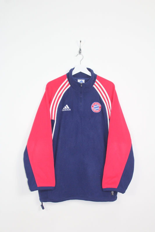 ADIDAS VINTAGE BAYERN MUNICH 2000-01 1/4 ZIP FLEECE SWEATSHIRT D7 XL