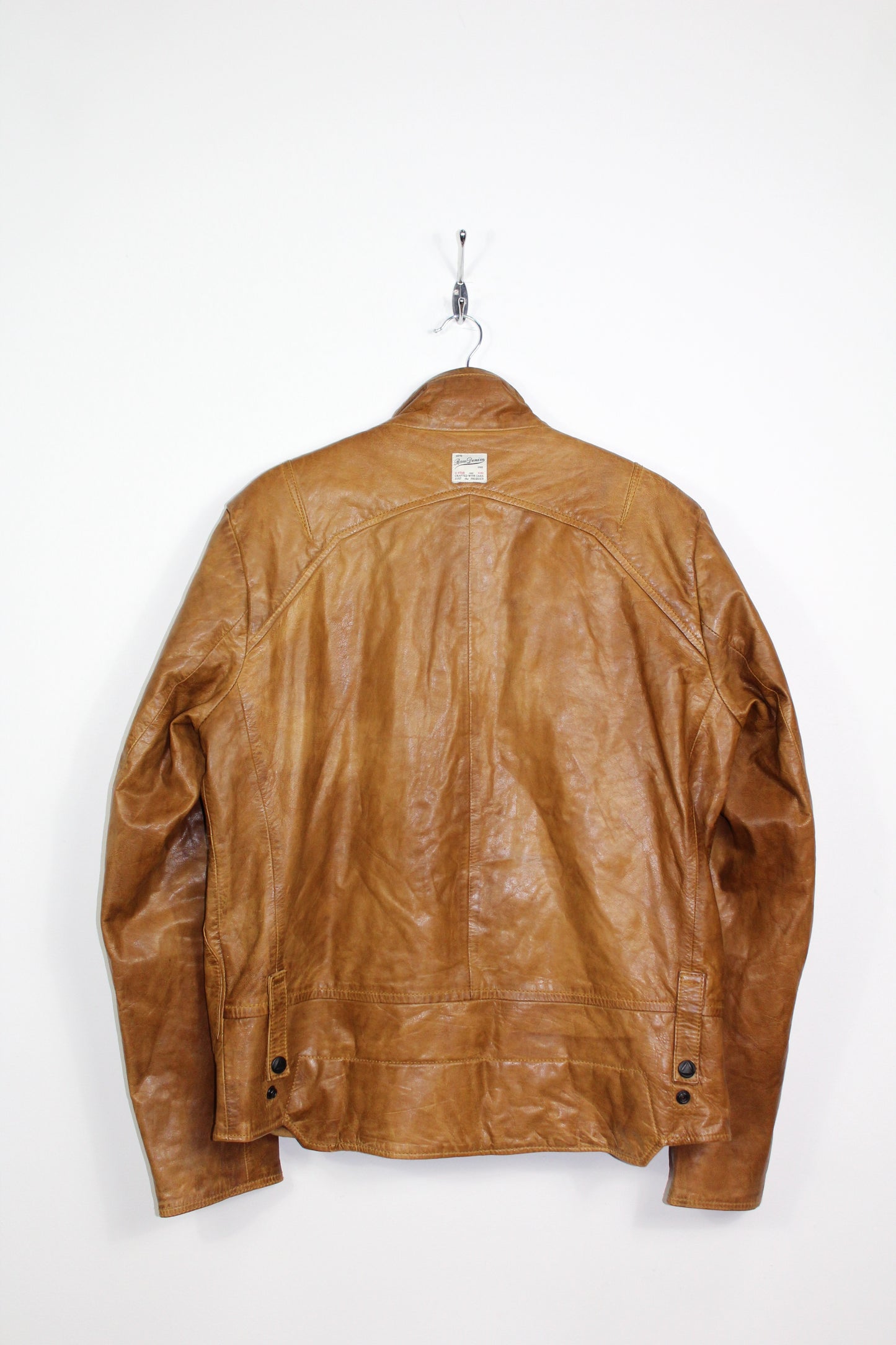 G-STAR RAW BRANDO LEATHER BIKER JACKET MEDIUM