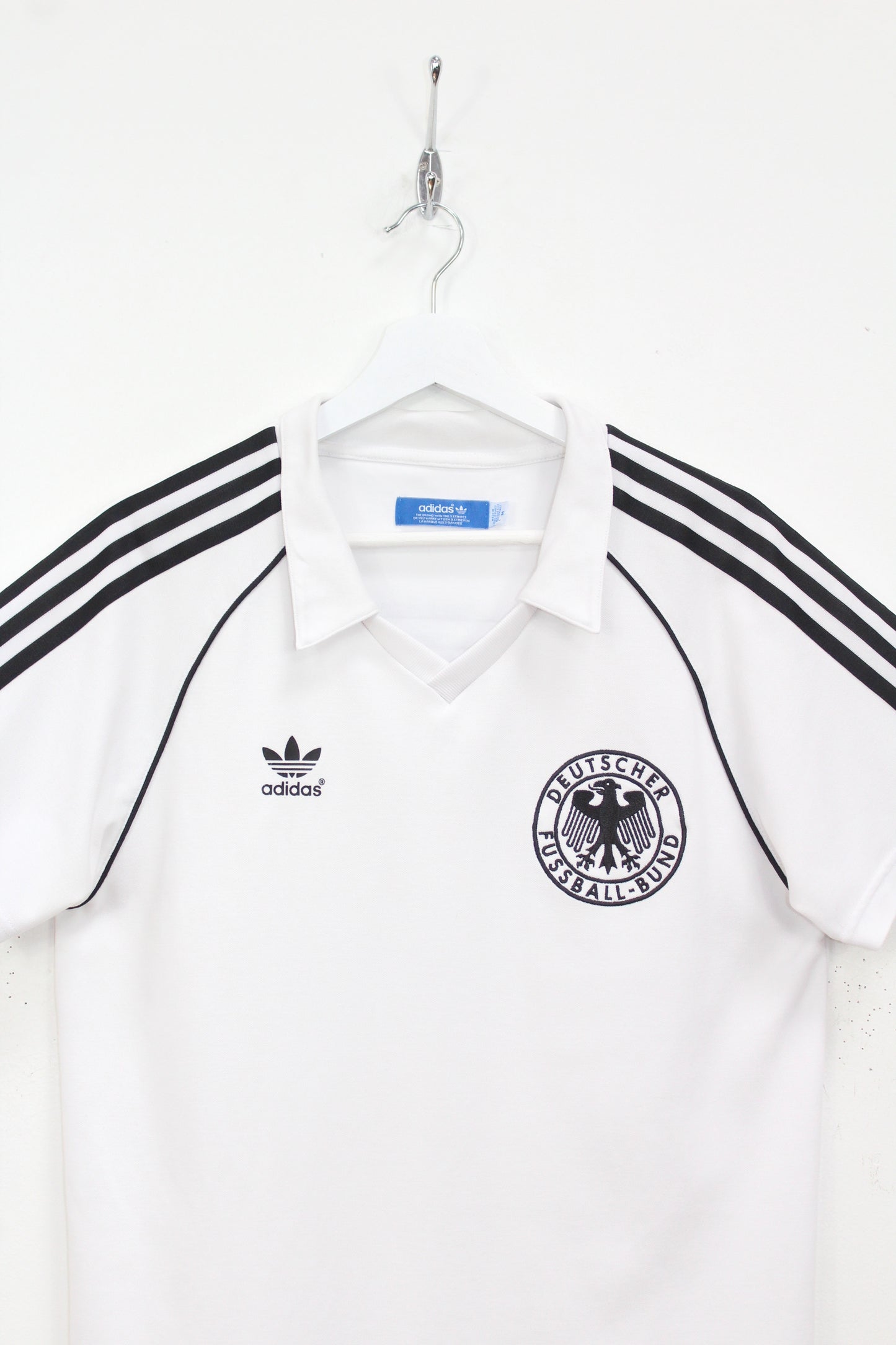 ADIDAS ORIGINALS GERMANY WORLD CUP 1982 BECKENBAUER HOME FOOTBALL SHIRT MEDIUM