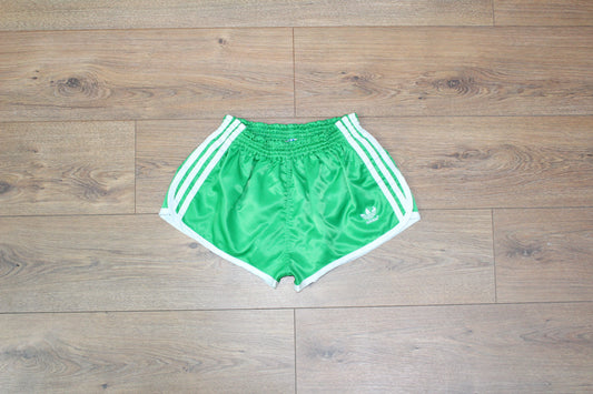 ADIDAS 80'S VINTAGE SHINY RUNNING SPRINTER COTTON SHORTS D6 LARGE