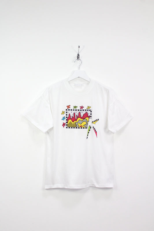ADIDAS 80'S VINTAGE STEFFI GRAF 1989 TENNIS T-SHIRT MEDIUM