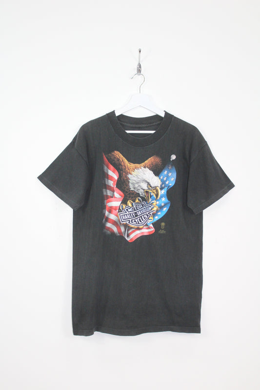 HARLEY DAVIDSON 3D EMBLEM 1987 VINTAGE EAGLE SINGLE STITCH T-SHIRT MEDIUM