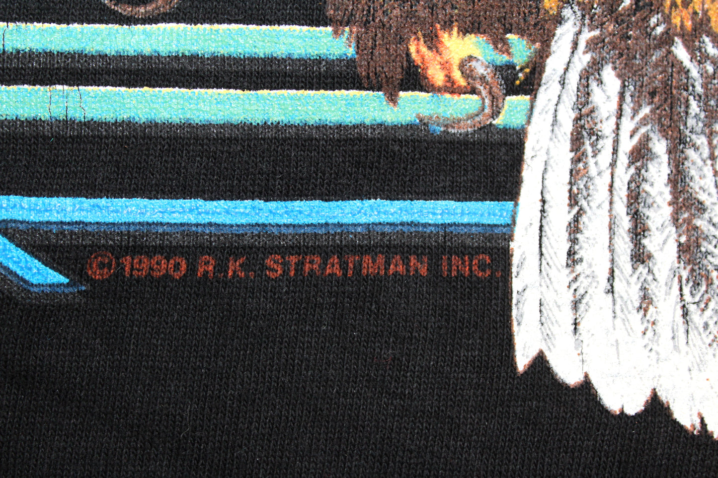 HARLEY DAVIDSON 1990 R.K. STRATMAN VINTAGE ENJOY THE FREEDOM T-SHIRT LARGE