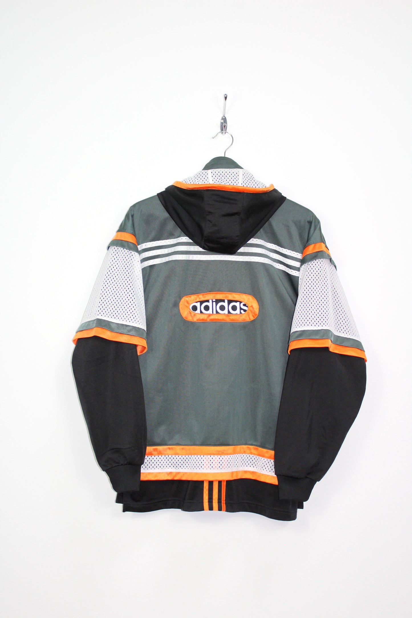 ADIDAS 90'S VINTAGE HOODIE TRACKSUIT TOP JACKET D4 MEDIUM