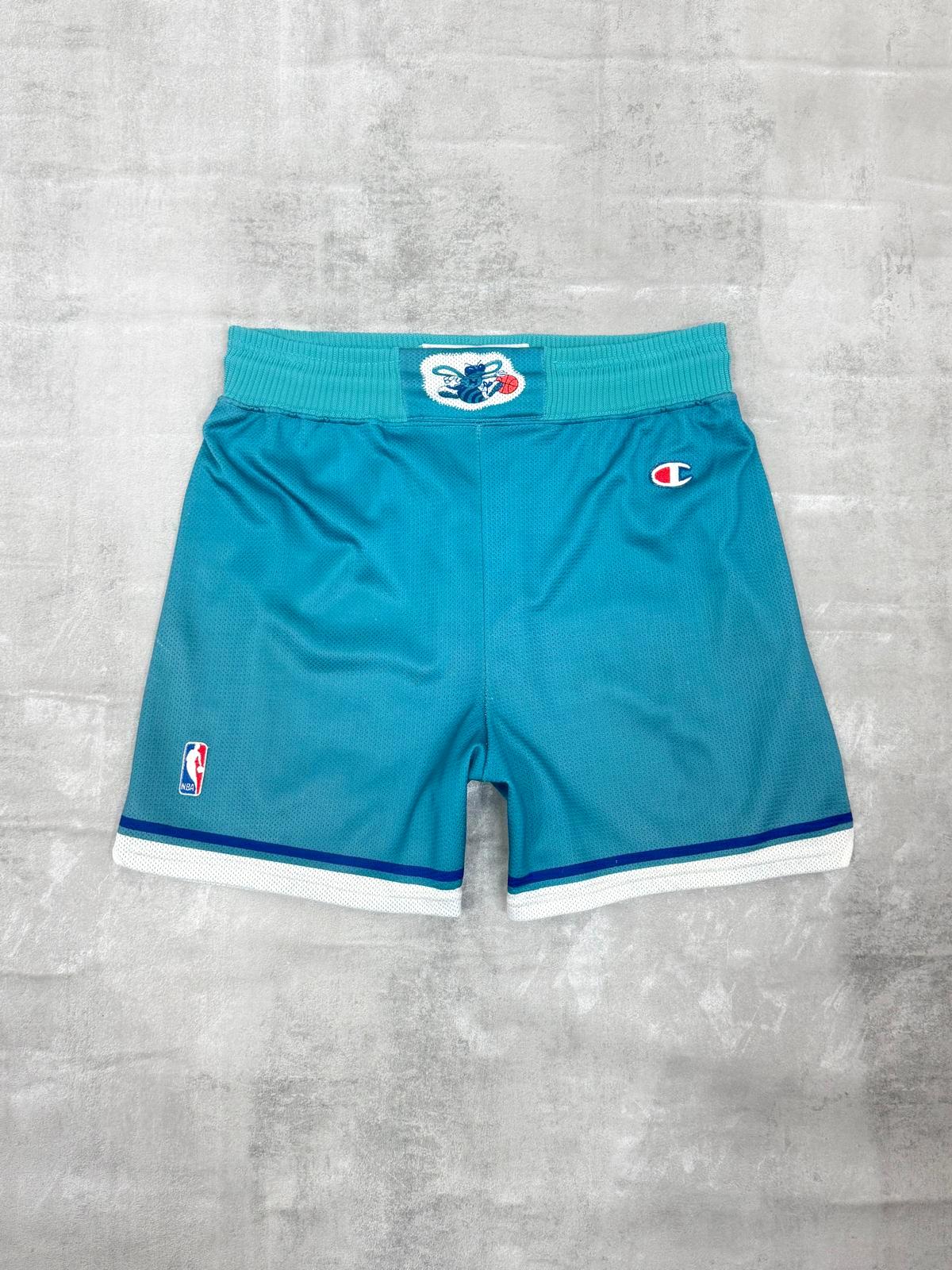 VINTAGE CHARLOTTE HORNETS CHAMPION 1992 NBA SHORTS MEDIUM